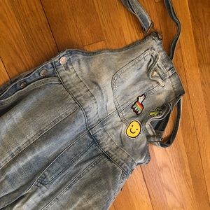 Embroidered overalls